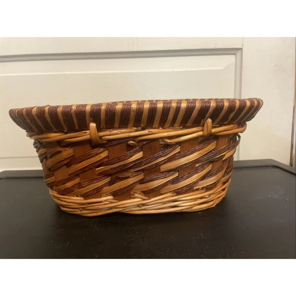 Wicker Rattan Wood Oval 12 X9